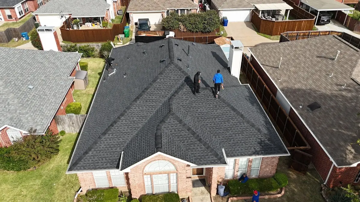 Slate & Tile Roof Repair work in progress on a East Los Angeles property